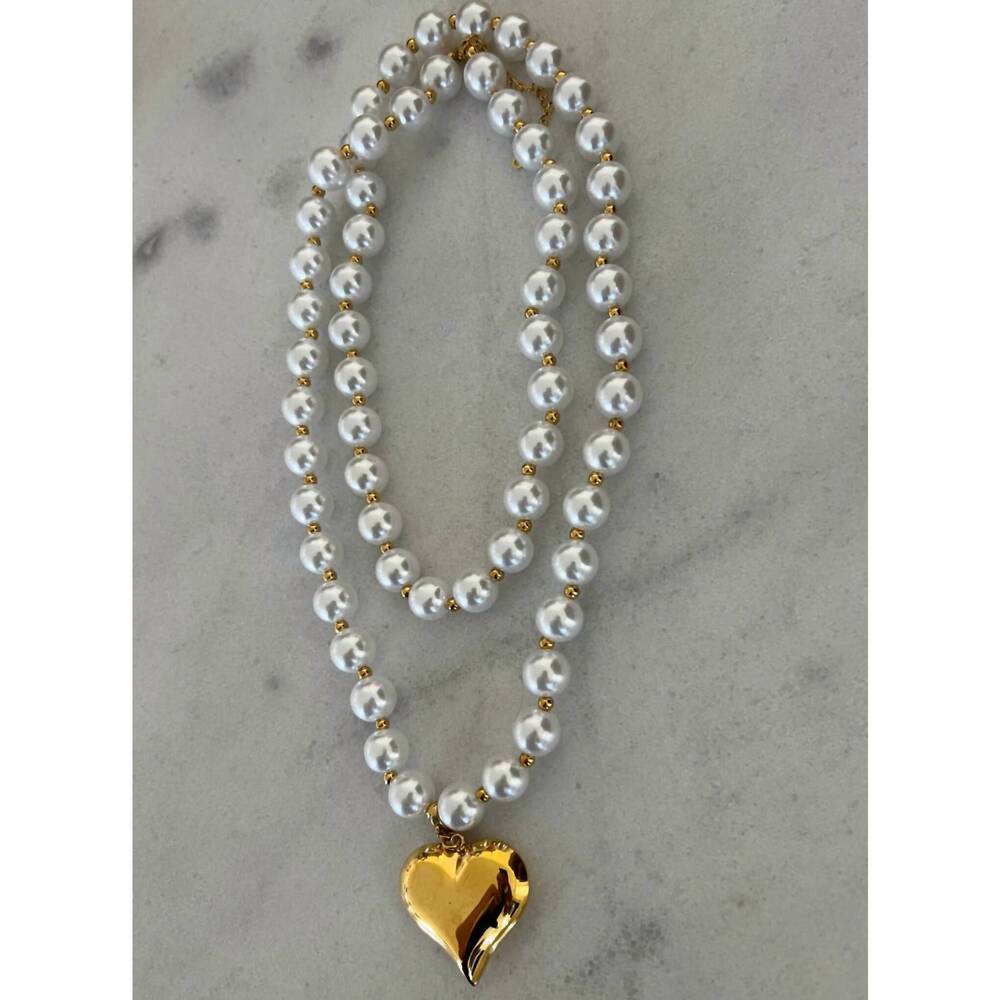 NEW CHANSUTTPEARLS women's the wrap around magnolia necklace in white/ gold